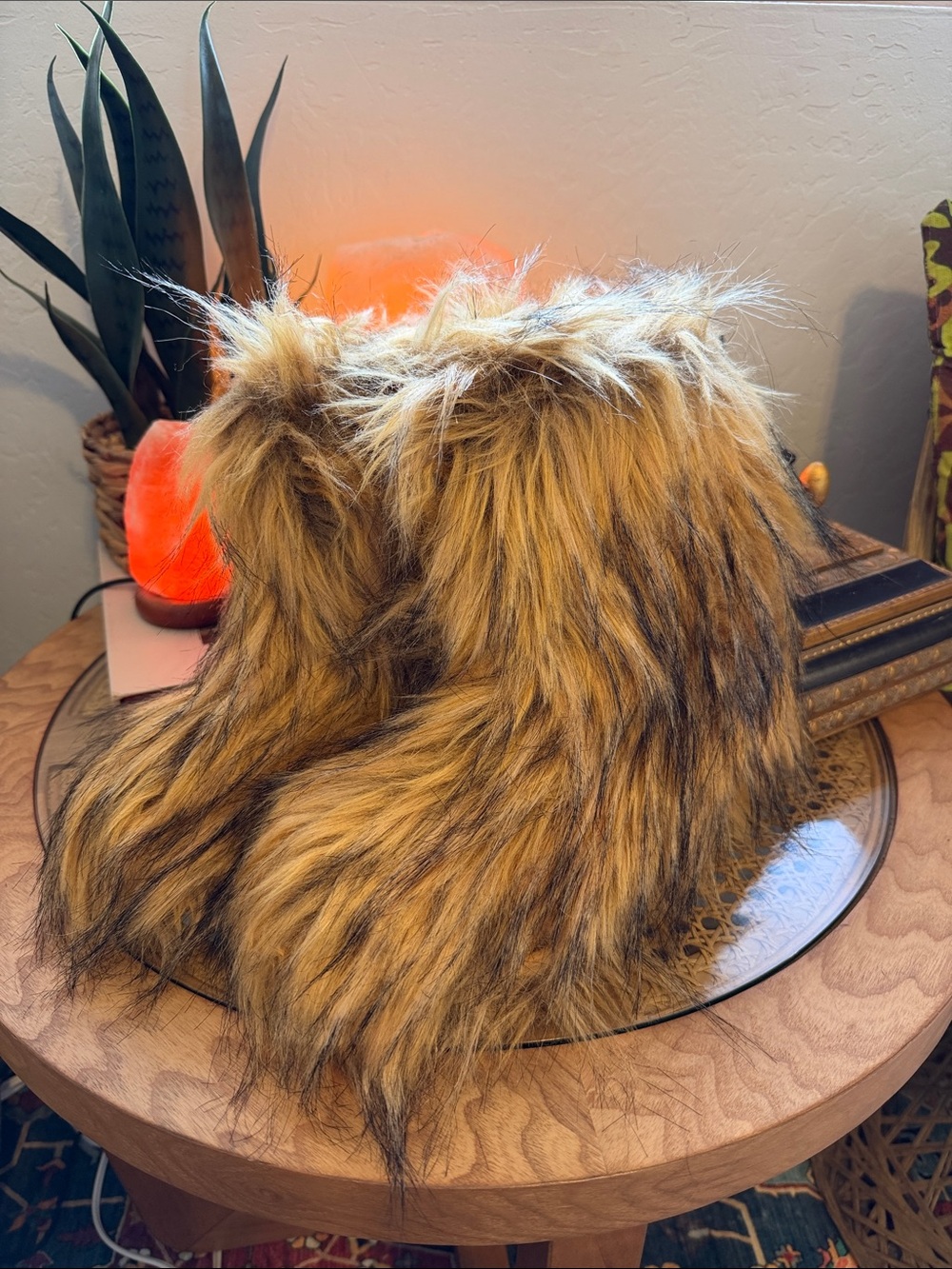 Furry Yeti Monster Boots Size 42 Whimsigoth Festival Goth